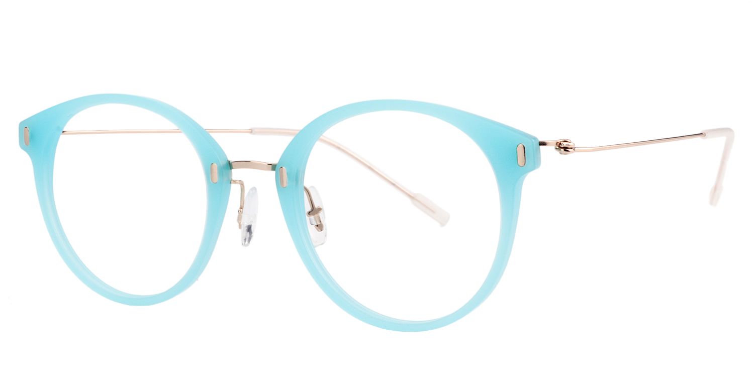 Round Light Blue Glasses | Zeelool Glasses2