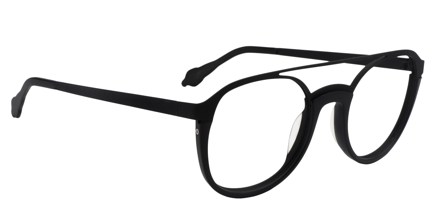 Aviator Black Glasses | Zeelool Glasses3