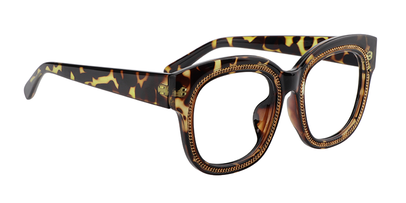Square Tortoise-Gold Glasses | Zeelool Eyeglasses Online3