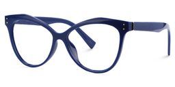 Saul Cat Eye Dark Blue Glasses 2