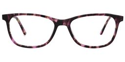 Teresa Rectangle Purple Floral Glasses 0