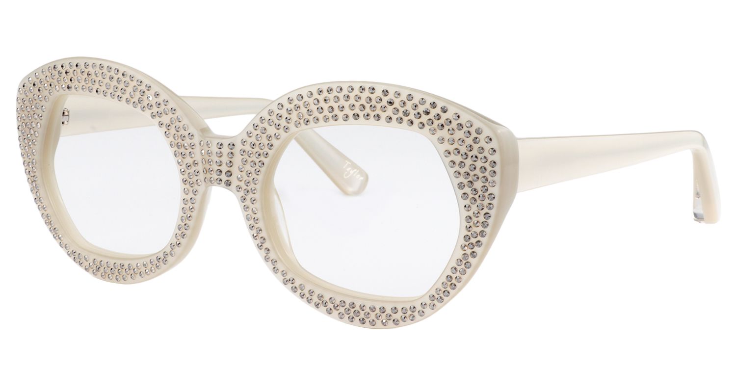 Cat-eye Ivory Glasses | Zeelool Glasses3