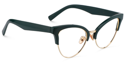 Charlene Browline Green Glasses2