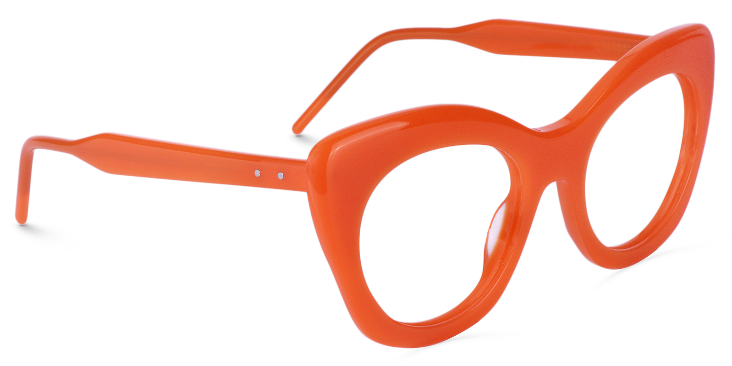 Cat-eye Orange Glasses | Zeelool Glasses3