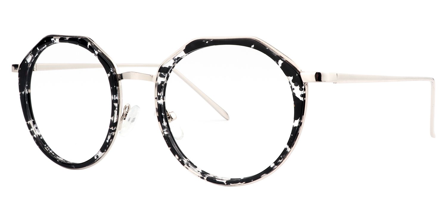 Round Black Clear Glasses | Zeelool Glasses2