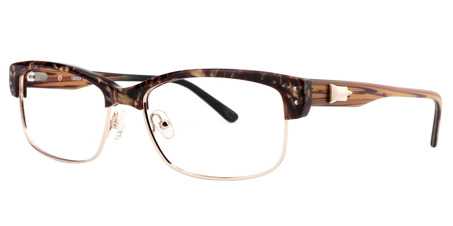 Browline Brown Glasses| Zeelool Glasses4