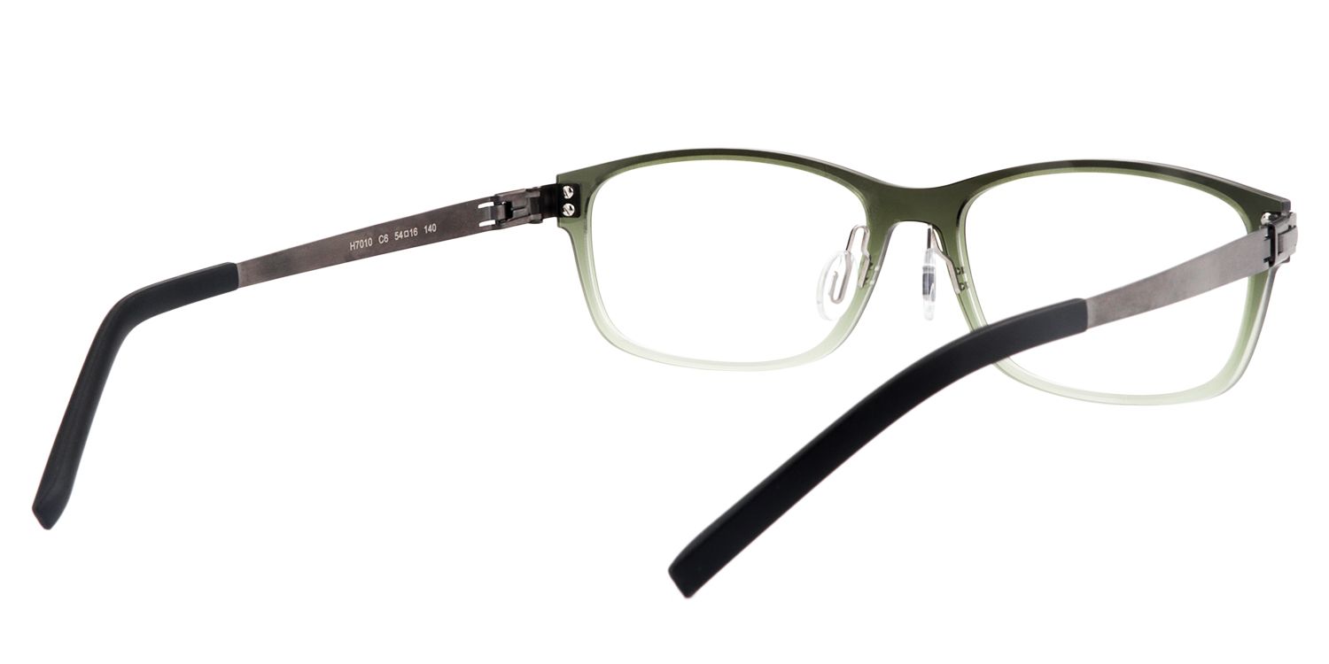 Rectangle Dark-Green Glasses | Zeelool Glasses5