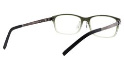 Hanny Rectangle Dark-Green Glasses5
