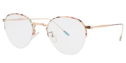 Bishop Round Gold Floral Glasses2