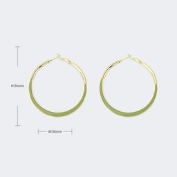 Stylish Annulus Shape Green Earrings3