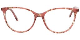 Cleo Cat Eye Pink Floral Glasses0