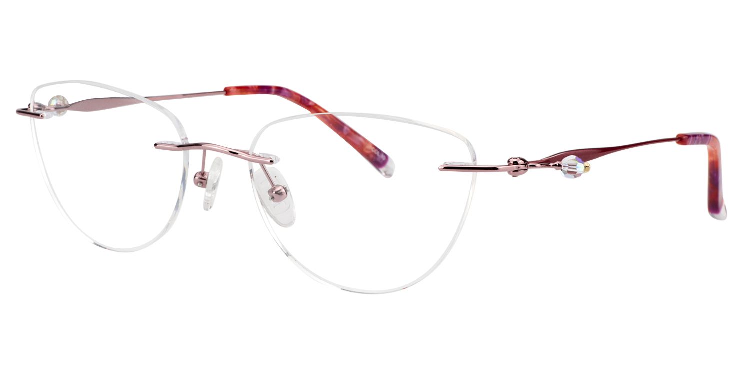 Oval Light Purple Glasses | Zeelool Glasses3