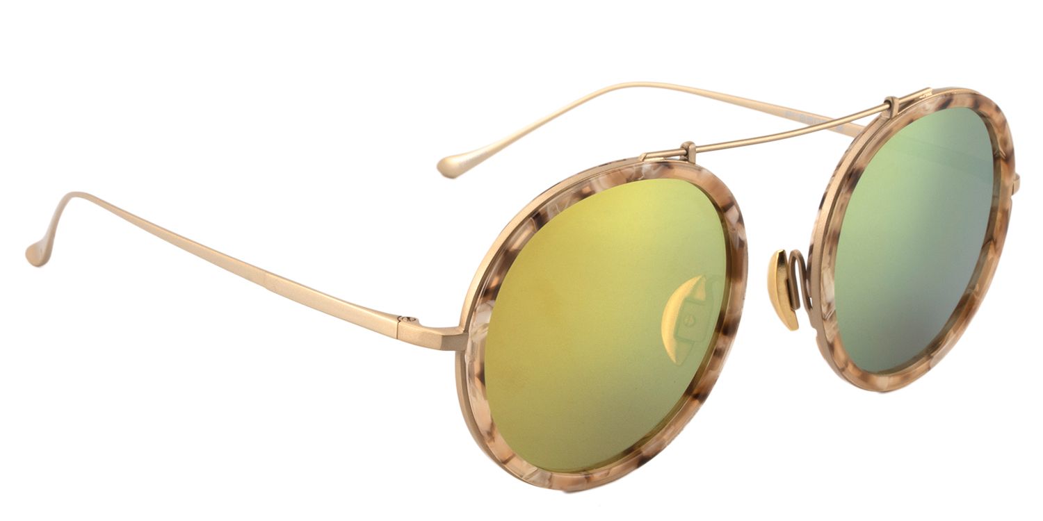 Round Brown/Pattern Sunglasses | Zeelool Sunglasses2