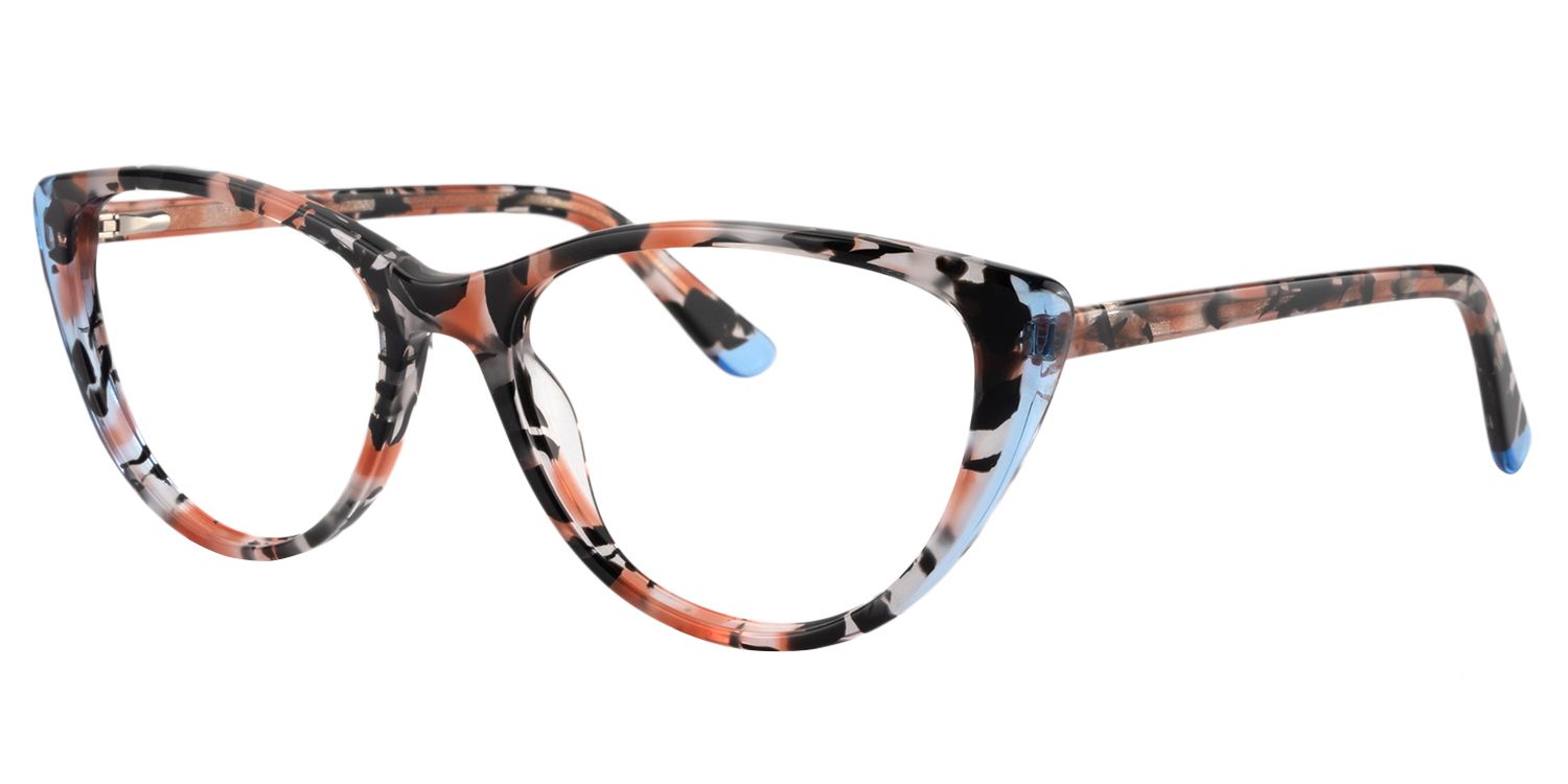 Oval Red Floral Glasses | Zeelool Glasses3