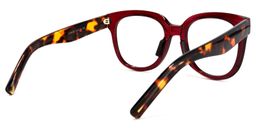 Harrell Square Dark-Red Glasses4