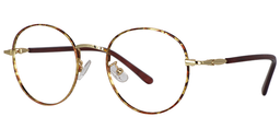 Jenica Round Gold Floral Glasses3