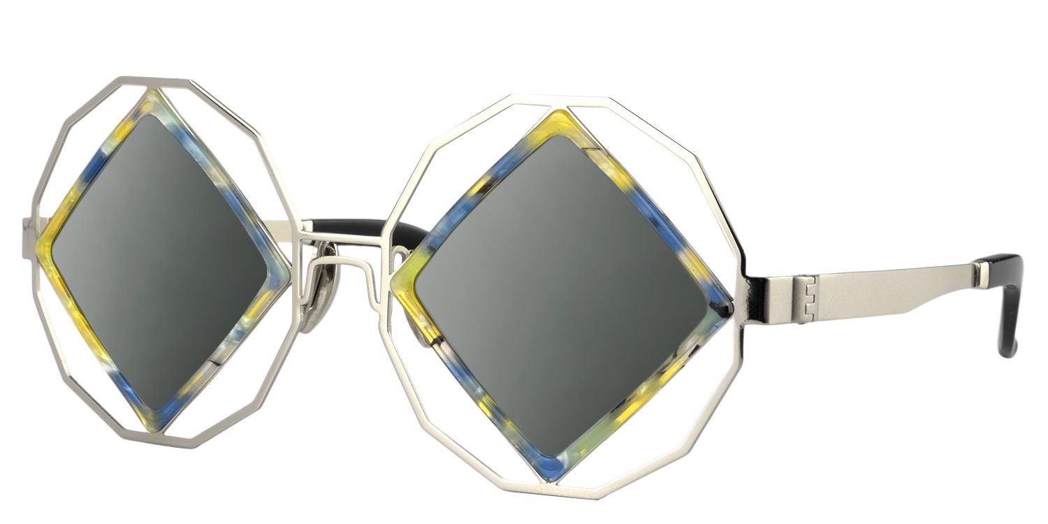 Geometric Silver Sunglasses | Zeelool Sunglasses3