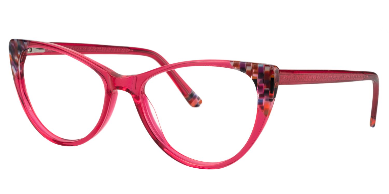Cat Eye Red Glasses | Zeelool Glasses2