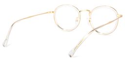 Yahya Round Gold-Clear Glasses4