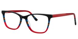 Lauren Rectangle Red Glasses3