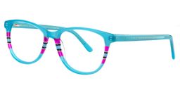 Natalie Square Light Blue Glasses2