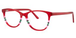 Natalie Square Red Glasses3