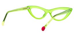 Yuki Cateye Green Glasses4