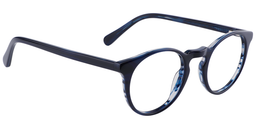 Anthony Round Dark Blue Glasses3