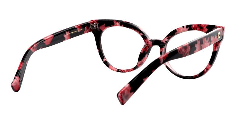 Cateye Red Floral Glasses | Zeelool Optical5