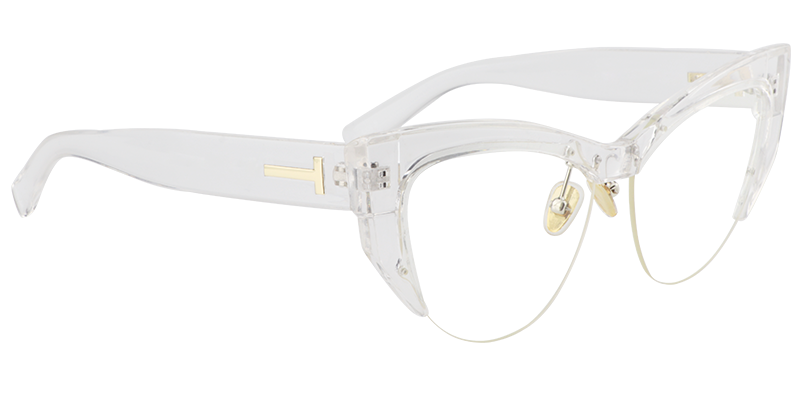 Cateye Clear Glasses | Zeelool Eyeglass Frames3