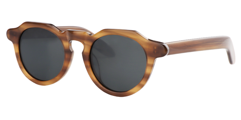 Round Brown Sunglasses | Zeelool Sunglasses Online2