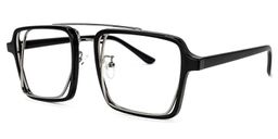 Nellie Aviator Black-Silver Glasses1