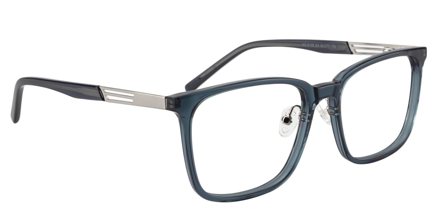 Square Dark Blue Glasses | Zeelool Glasses3