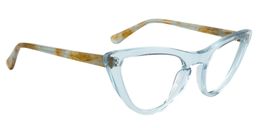Allard Cat eye Blue Clear Glasses2