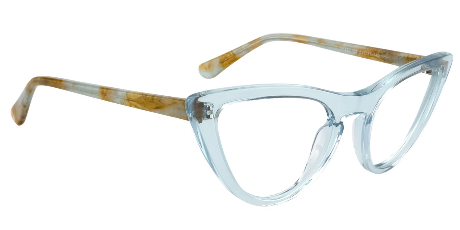 Cat eye Blue Clear Glasses | Zeelool Glasses2