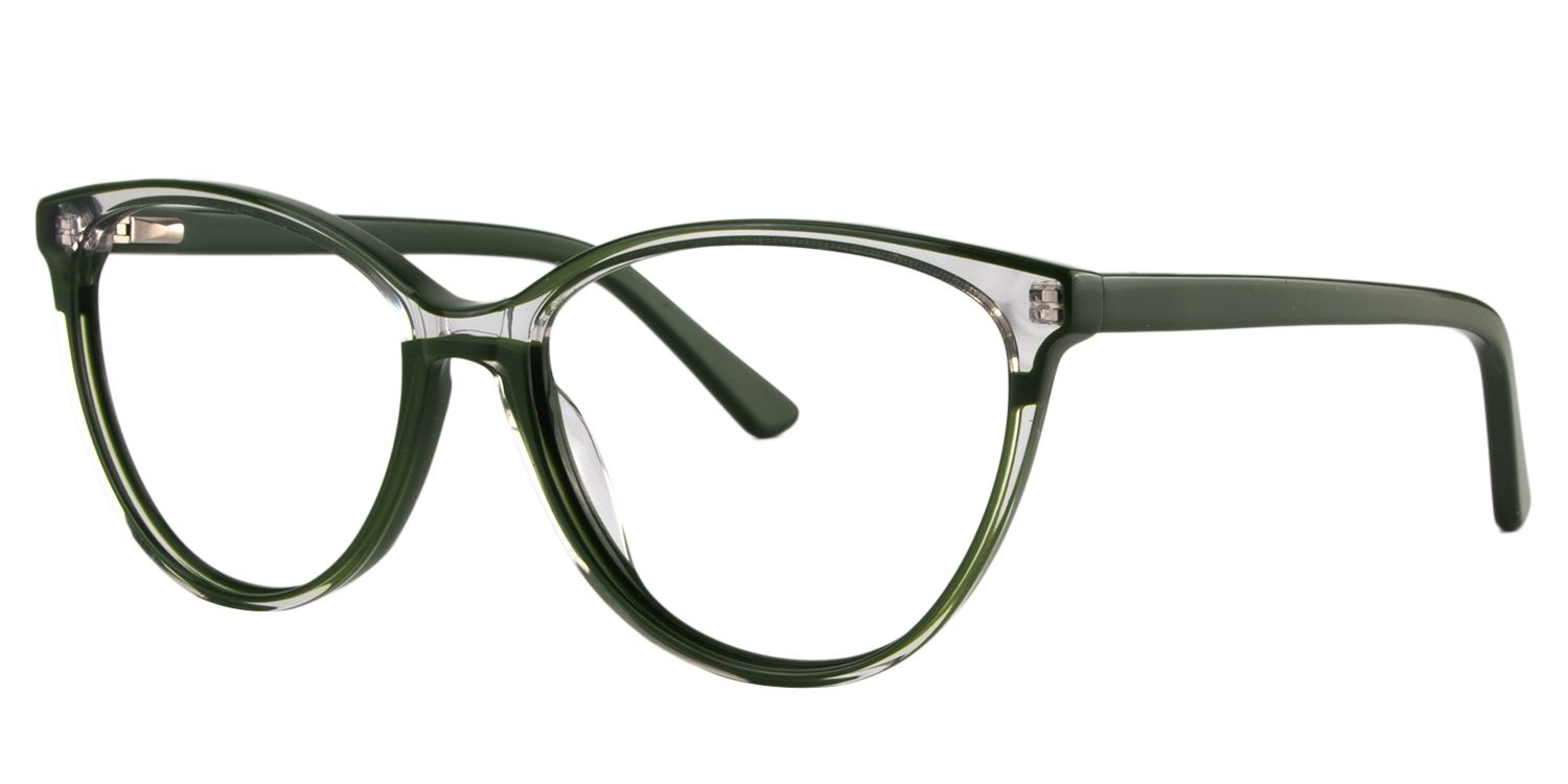 Oval Dark Green Glasses | Zeelool Glasses3