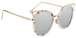 Nanette Cateye White Sunglasses3