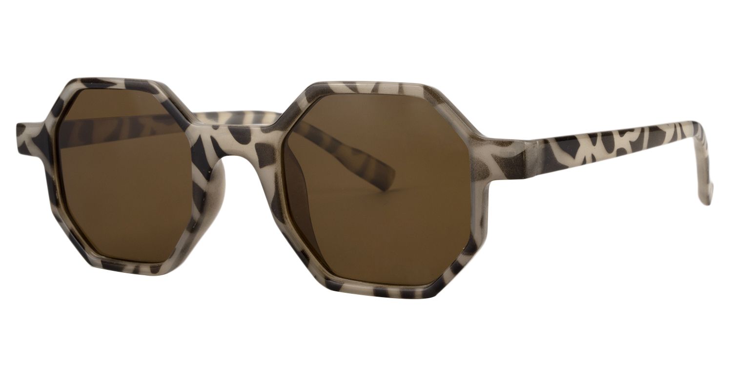 Geometric Light-Tortoise Sunglasses | Zeelool Sunglasses2