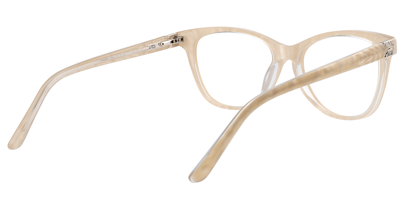 Oval Beige Glasses | Zeelool Prescription Glasses5