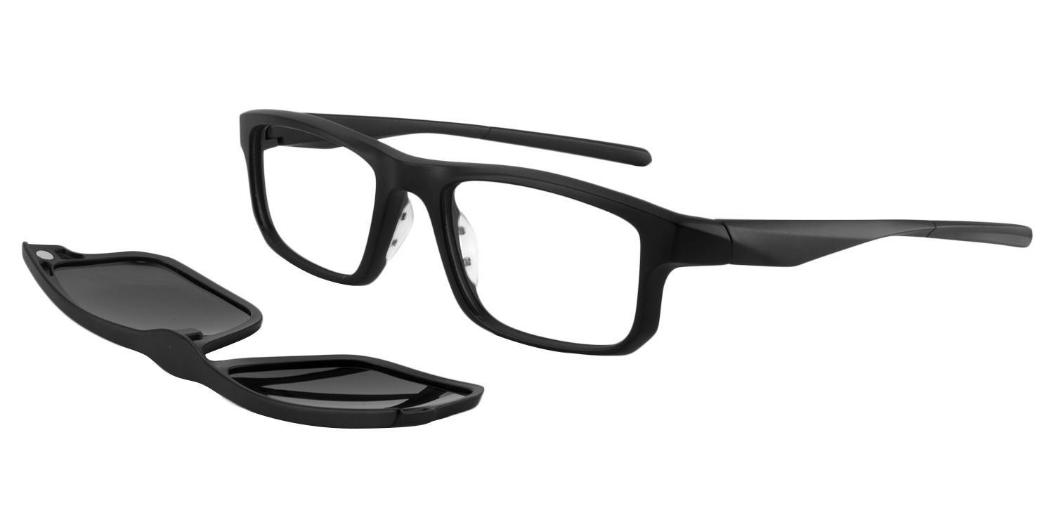 Rectangle Black Glasses | Zeelool Glasses3
