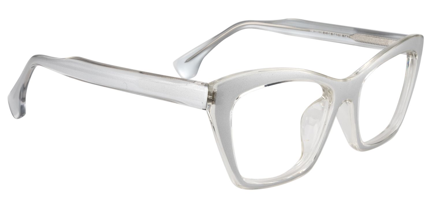 Cat eye Gray Glasses | Zeelool Glasses3
