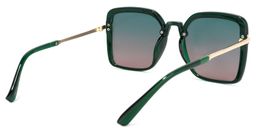 Georgie Square Dark-Green Sunglasses4