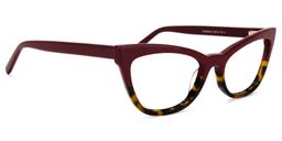 Ennis Cateye Dark-Red Glasses2