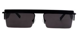 Sophia Rectangle Black Sunglasses0
