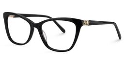 Caitlin Cat eye Black Glasses3