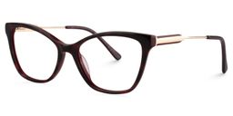 Calista Cat eye Red Tortoise Glasses3