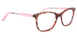 Shockley Square Red-Floral Glasses2
