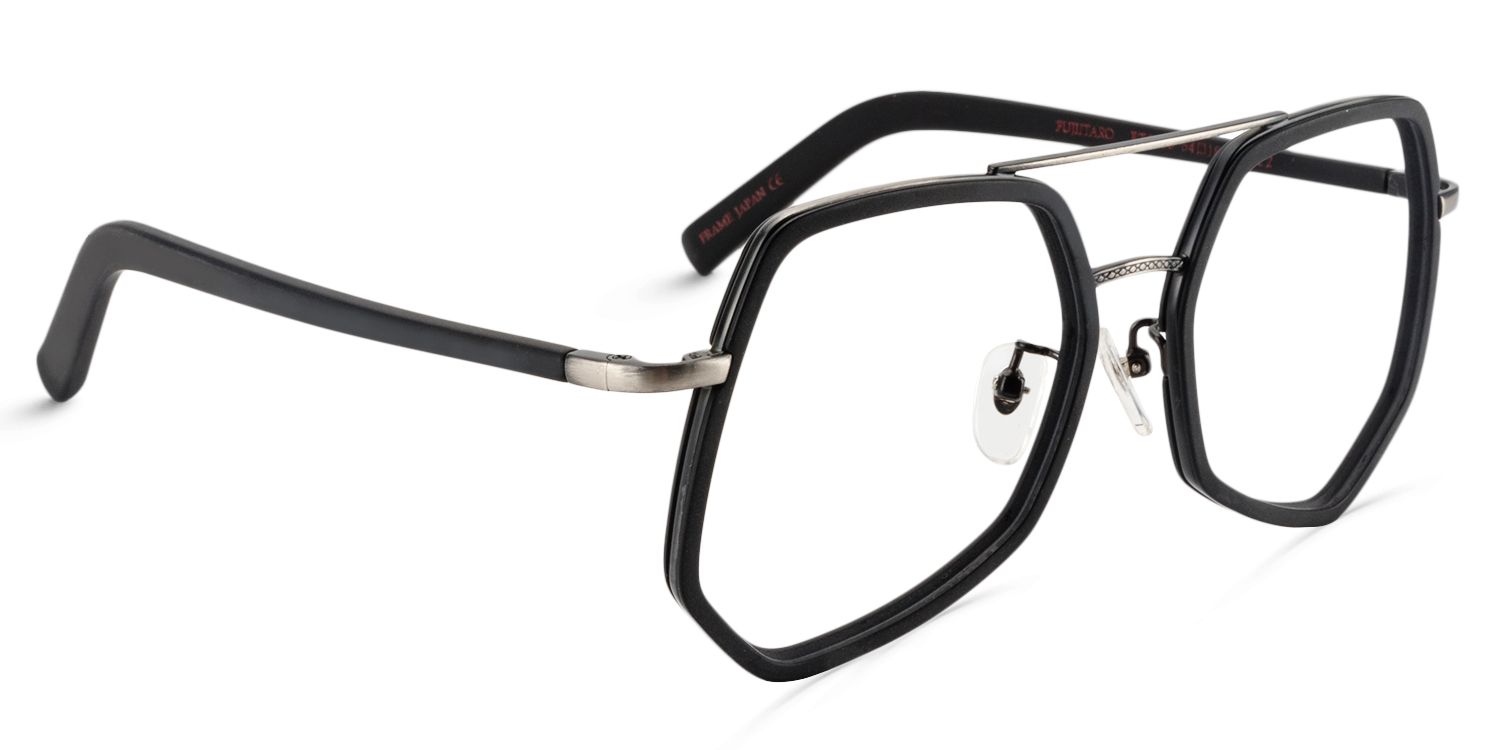 Aviator Black Glasses | Zeelool Glasses2