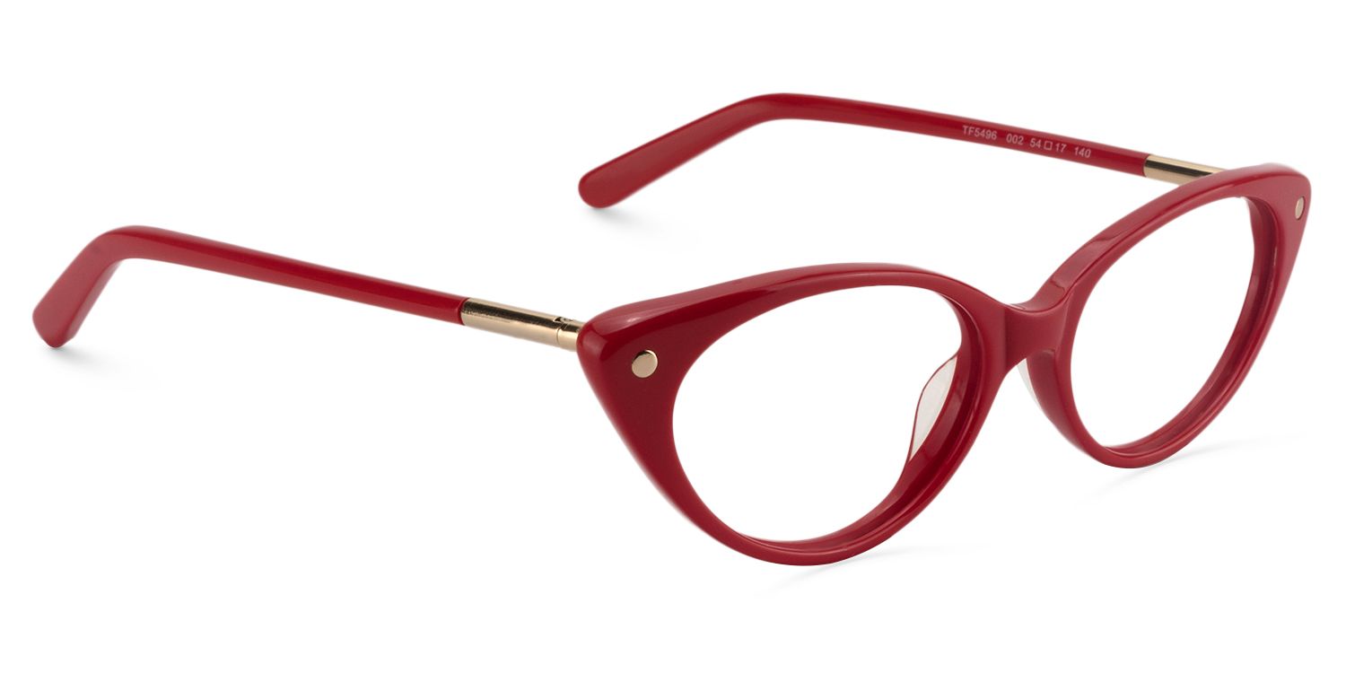 Cat eye Red Glasses | Zeelool Glasses2
