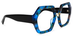 Otero Geometric Blue-Floral Glasses2